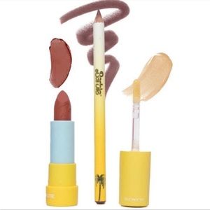 🌴 Glamlite x Barbie "At the Beach” Lip Kit, Barbie Lipstick, Barbie Lipgloss